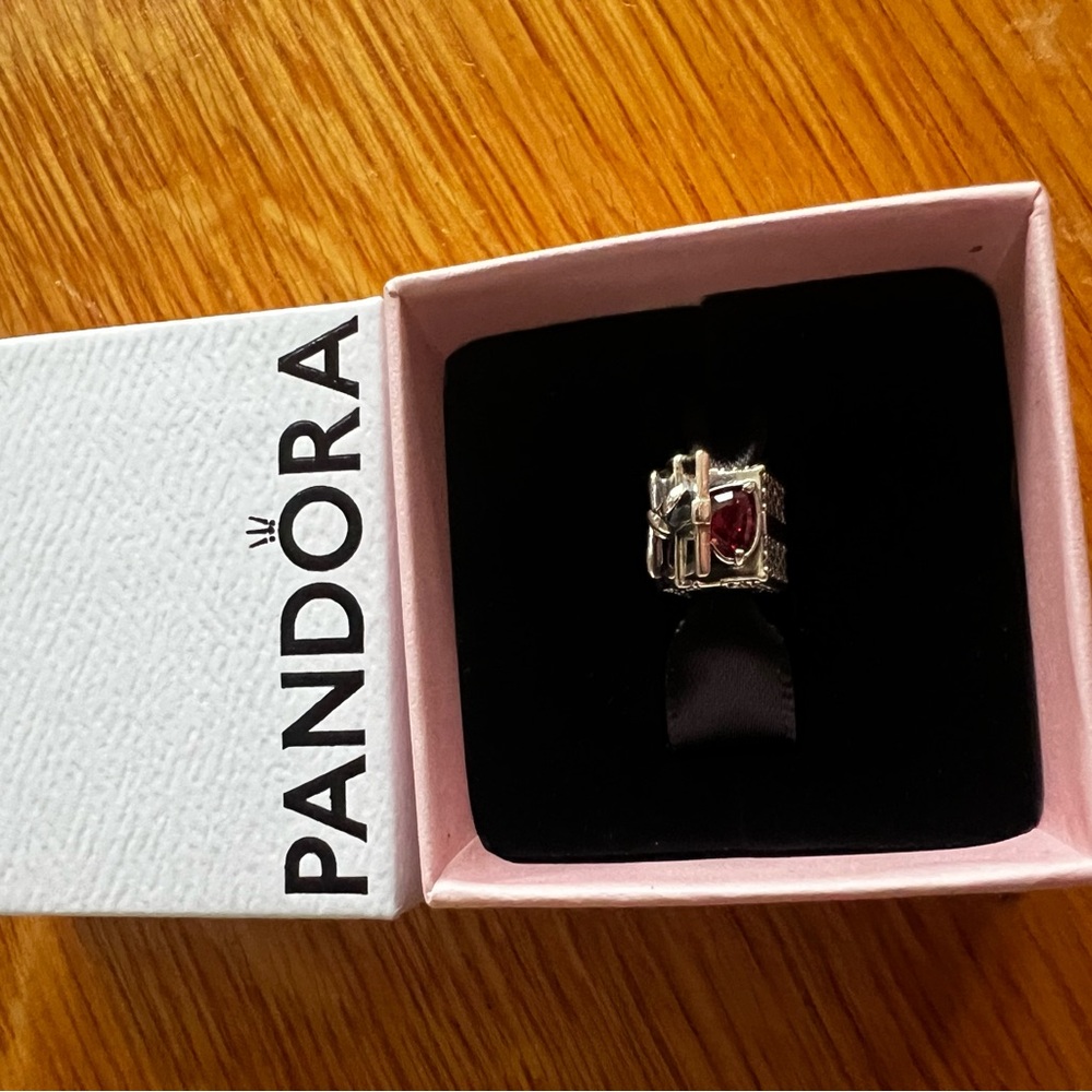 Pandora Silver and Pink gift box charm
